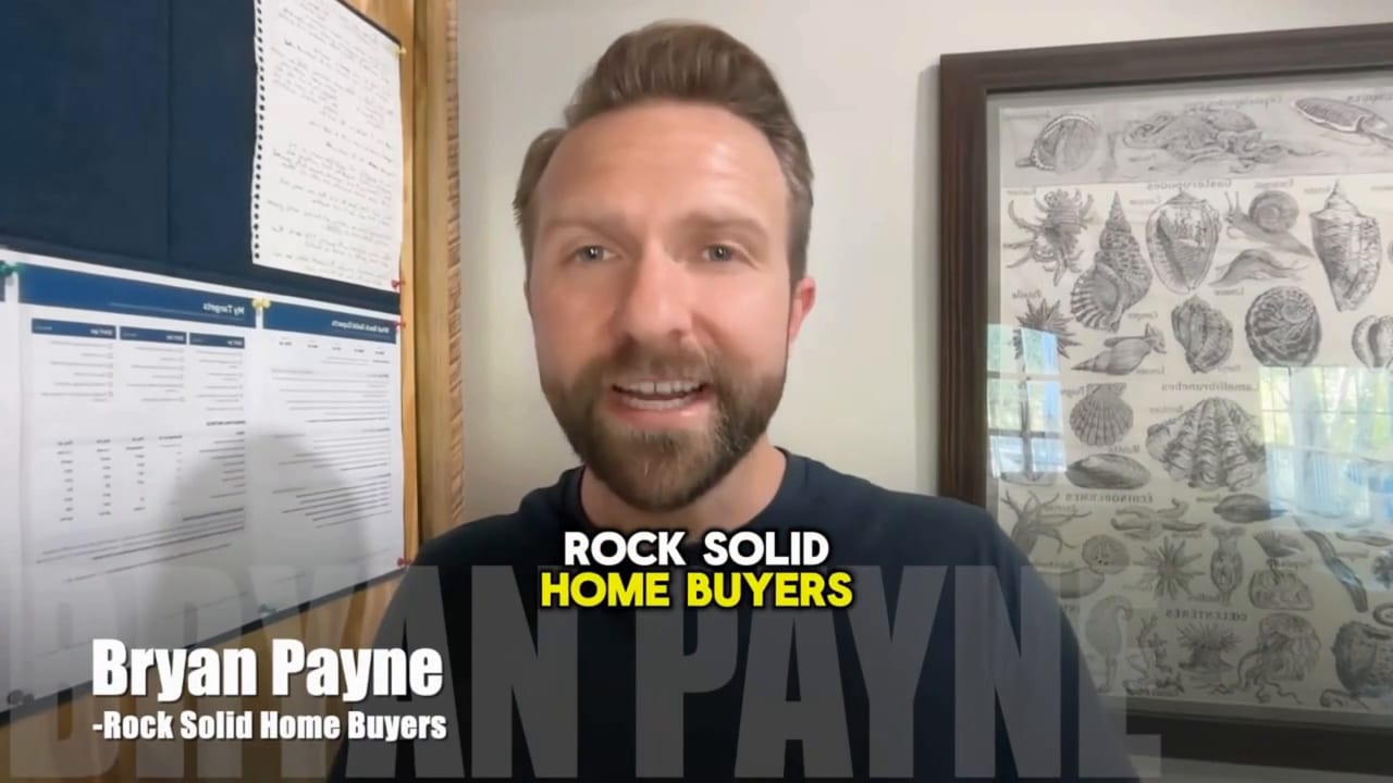 Bryan Payne of Rock Solid Home Buyers introducing himself on camera